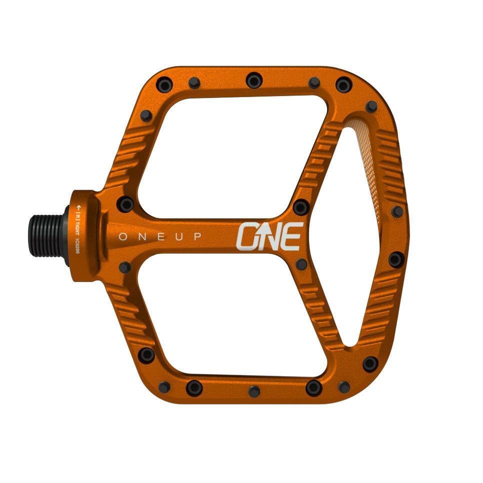 OneUp Components Aluminum Platform Flat MTB Pedals - Orange